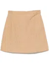 Maison Kitsuné Quilted Mini Skirt In Neutrals