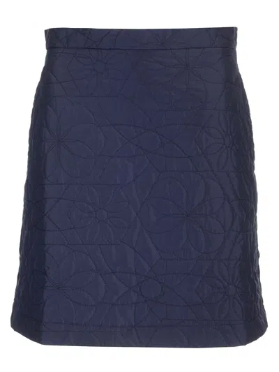 Maison Kitsuné Quilted Mini Skirt Skirts Blue