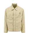MAISON KITSUNÉ QUILTED NYLON JACKET WITH FRONTAL LOGO PATCH