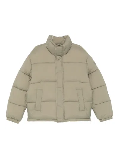 Maison Kitsuné Quilted Puffer Jacket In Neutral