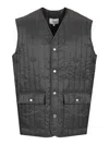 Maison Kitsuné Quilted Vest In Technical Fabric Jackets Grey In Gray