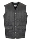 Maison Kitsuné Quilted Vest In Technical Fabric Jackets Grey In Grey