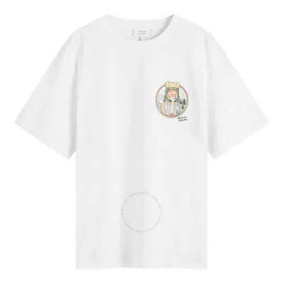 Maison Kitsuné Maison Kitsune Rambling Fox Oversize Cotton T-shirt In White