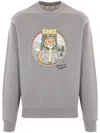 Maison Kitsuné 'rambling Fox Print Sweat In Grey