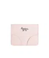 Maison Kitsuné Rectangular Card Holder In Rose Water