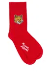 Maison Kitsuné Maison Kitsune Fox Head Intarsia-knit Cotton-blend Socks