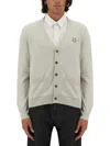 Maison Kitsuné Regular Cardigan In Gray