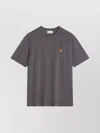 Maison Kitsuné Fox Head Regular Fit Cotton T-shirt In Gray