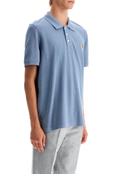 Maison Kitsuné Maison Kitsune 'regular Fit Fox Head Polo Shirt In Blue