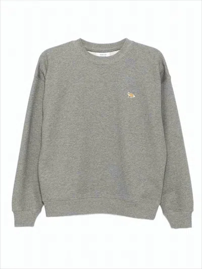 Maison Kitsuné Relaxed Fit Cotton Sweatshirt In Gray