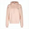 Maison Kitsuné Relaxed Fit Light Pink Hoodie With Iconic Embroidered Logo In Pink
