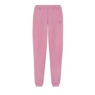 Maison Kitsuné Relaxed Fit Pink Cotton Jogger Pants