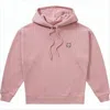 Maison Kitsuné Relaxed-fit Pink Hoodie With Ribbed Cuffs And Drawstring Hood In Pink