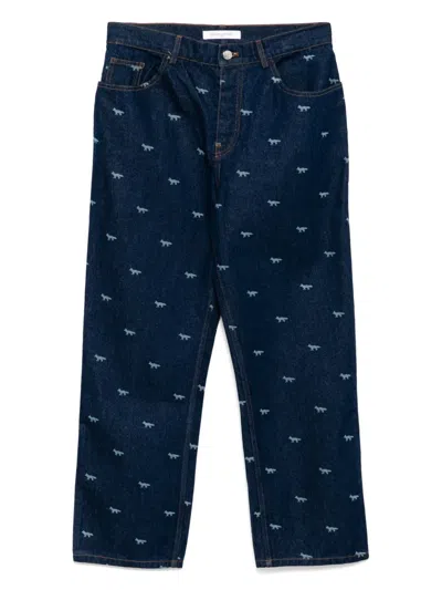 Maison Kitsuné Man Jeans Blue Size 33 Cotton
