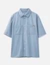 Maison Kitsuné Relaxed Short Sleeve Shirt In Blue