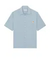 Maison Kitsuné Relaxed Short Sleeve Shirt In Indigo