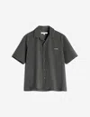 Maison Kitsuné Resort Grey Short-sleeved Shirt In Black