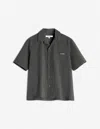 Maison Kitsuné Resort Grey Short-sleeved Shirt In Black