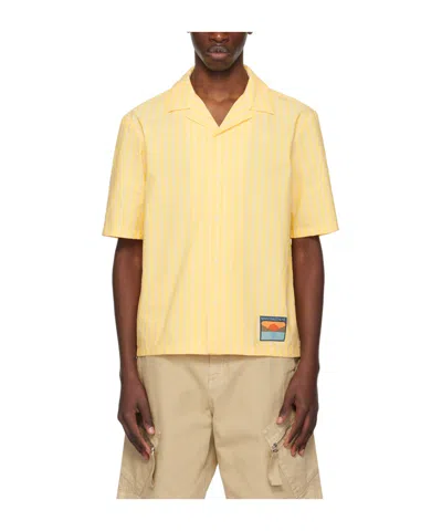 Maison Kitsuné Yellow Resort Shirt In S720 Light Yellow