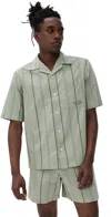 Maison Kitsuné Striped Short Sleeved Resort Shirt