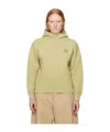 Maison Kitsuné Rib-cuff Hooded Hooded Hoodie In Green