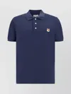 Maison Kitsuné Regular Fit Polo Shirt With Short Sleeves In Blue