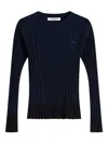 Maison Kitsuné Ribbed Long-sleeve Sweater