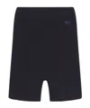 Maison Kitsuné Ribbed Shorts In Blue
