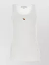 Maison Kitsuné Tank Top With Baby Fox Patch Tops White