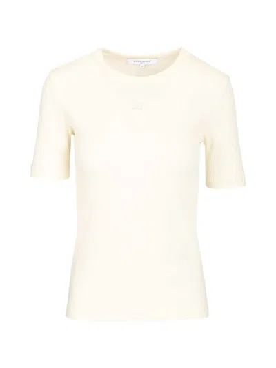Maison Kitsuné Ribbed T-shirt In Neutral