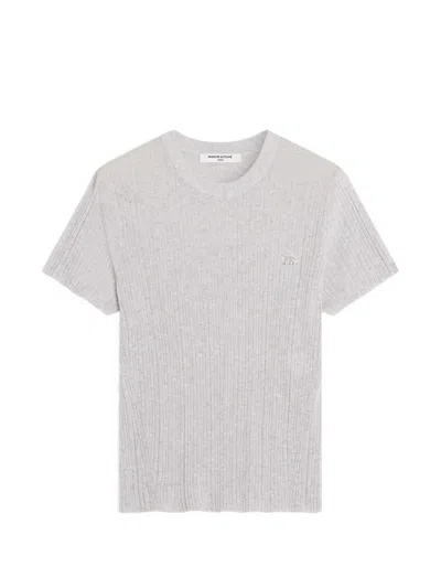 Maison Kitsuné Ribbed-knit T-shirt In Multi