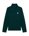 Maison Kitsuné Roll-neck Wool Jumper In Green