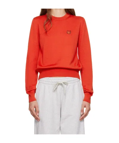 MAISON KITSUNÉ MAISON KITSUNÉ FOX HEAD PATCH KNITTED JUMPER