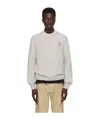 Maison Kitsuné Round-neck And Long-sleeved Sweater In White
