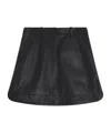 Maison Kitsuné Leather Skirt In Black