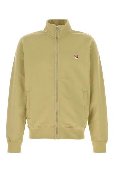 MAISON KITSUNÉ SAGE GREEN COTTON SWEATSHIRT