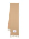 Maison Kitsuné Scarf With Application In Brown