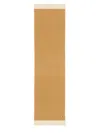 Maison Kitsuné Fox-patch Fringed Scarf In Beige
