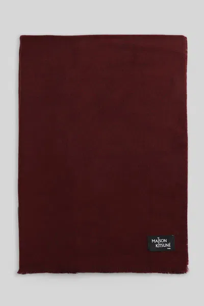 Maison Kitsuné Scarve In Burgundy
