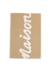 Maison Kitsuné Maison Kitsune Handwriting Scarf In Brown