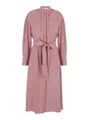 Maison Kitsuné Pink Long Chemisier Dress In Pink
