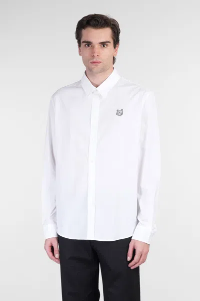 MAISON KITSUNÉ SHIRT IN WHITE COTTON