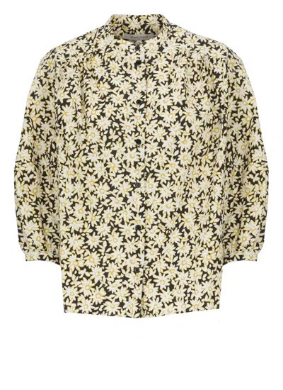 MAISON KITSUNÉ SHIRT WITH FLORAL PATTERN