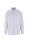 Maison Kitsuné Striped Shirt With Logos