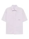Maison Kitsuné Purple Relaxed Short Sleeve Shirt In Purple