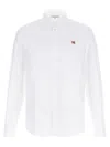 Maison Kitsuné Button Down Classic Shirt With Institutional Fox H Clothing In White