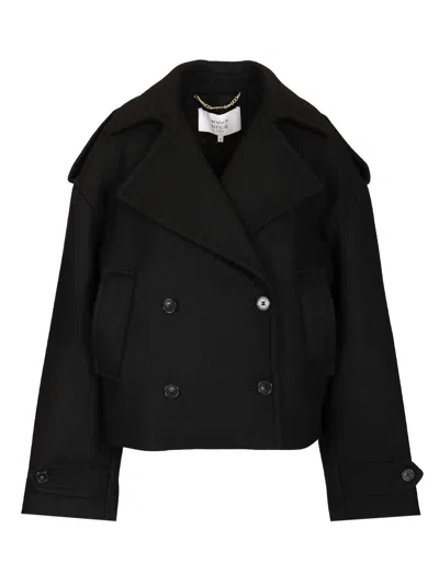 Maison Kitsuné Short Coat Knitwear Black