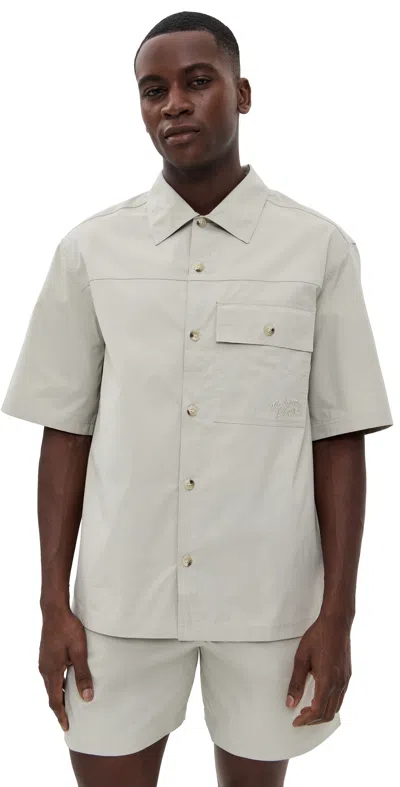 Maison Kitsuné Short Sleeve Shirt In Grey