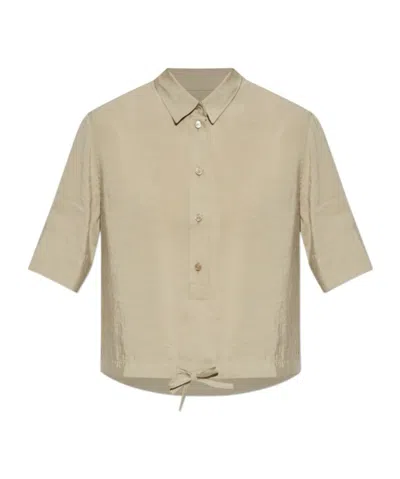 Maison Kitsuné Drawstring-hem Short-sleeve Shirt In Neutral