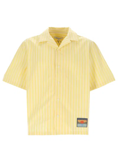 Maison Kitsuné Short Sleeve Shirt In Yellow